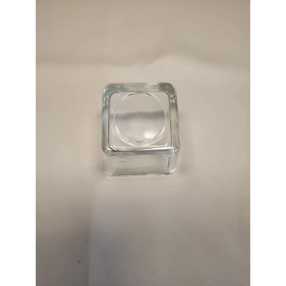 14 Small Clear Glass Square Candle holder 2 3/4